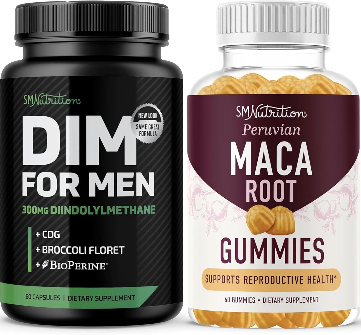 Men's Testosterone Support Bundle: Maca Root Gummies & 300mg DIM Supplement - Boost Performance and Vitality with Maca Gummies and DIM Complex