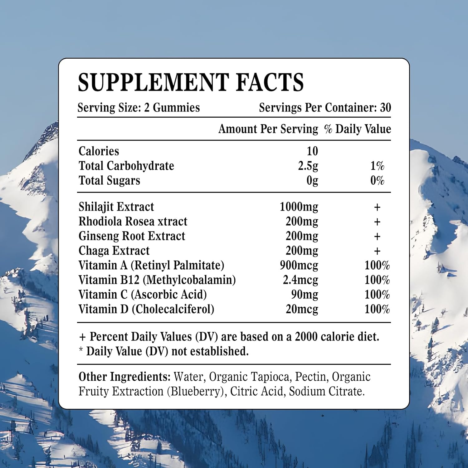 Men's Vegan Shilajit Gummies with 85+ Trace Minerals & Fulvic Acid - Energy, Brain, Immunity Support - Non-GMO, Sugar Free, Travel Size - 60 Count