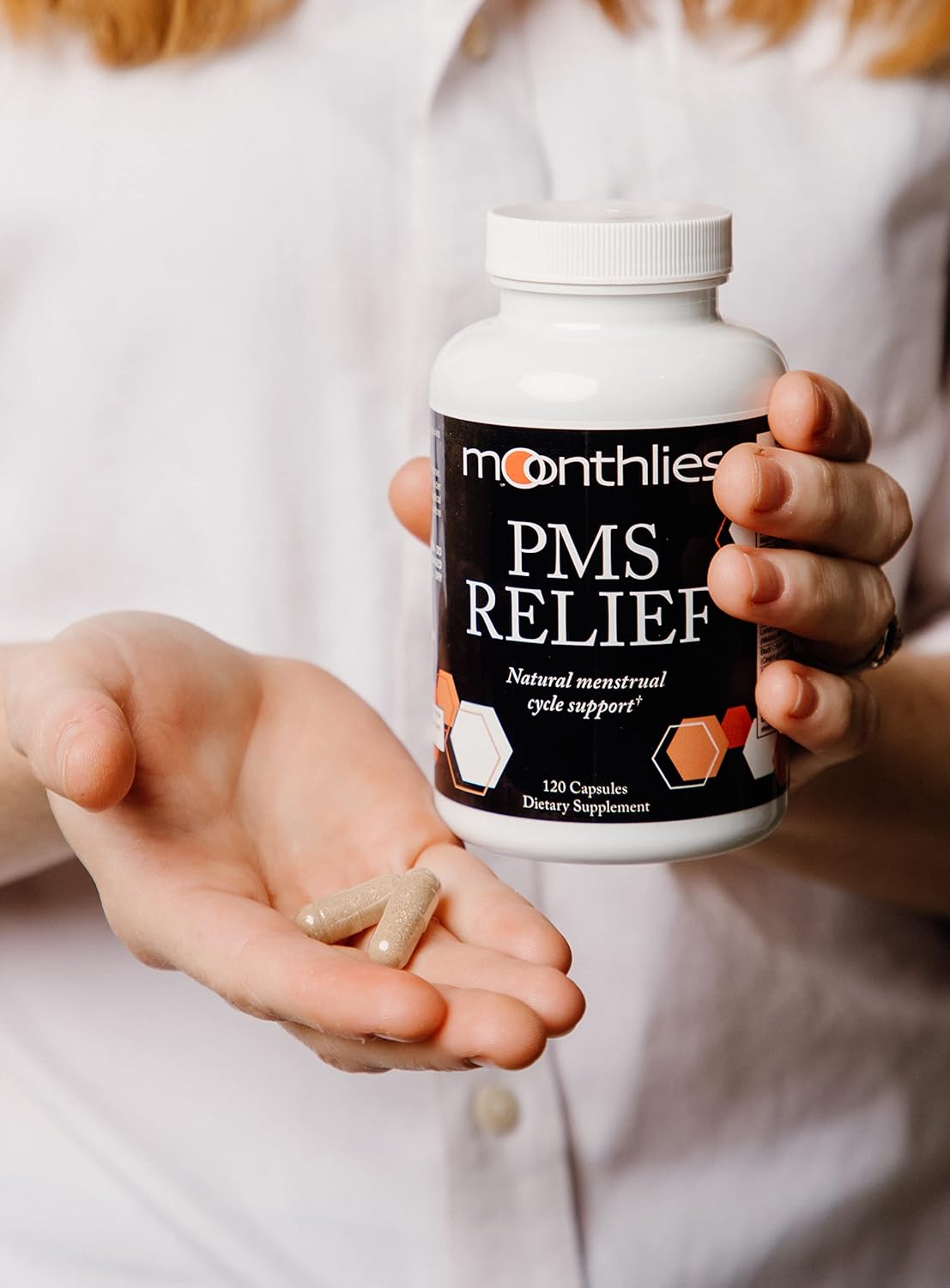 Menstrual Cycle Support Supplement for Women - Natural Relief for PMS Symptoms, Mood Swings, Cramps, Bloating, Fatigue, Water Retention - 60 Day Supply