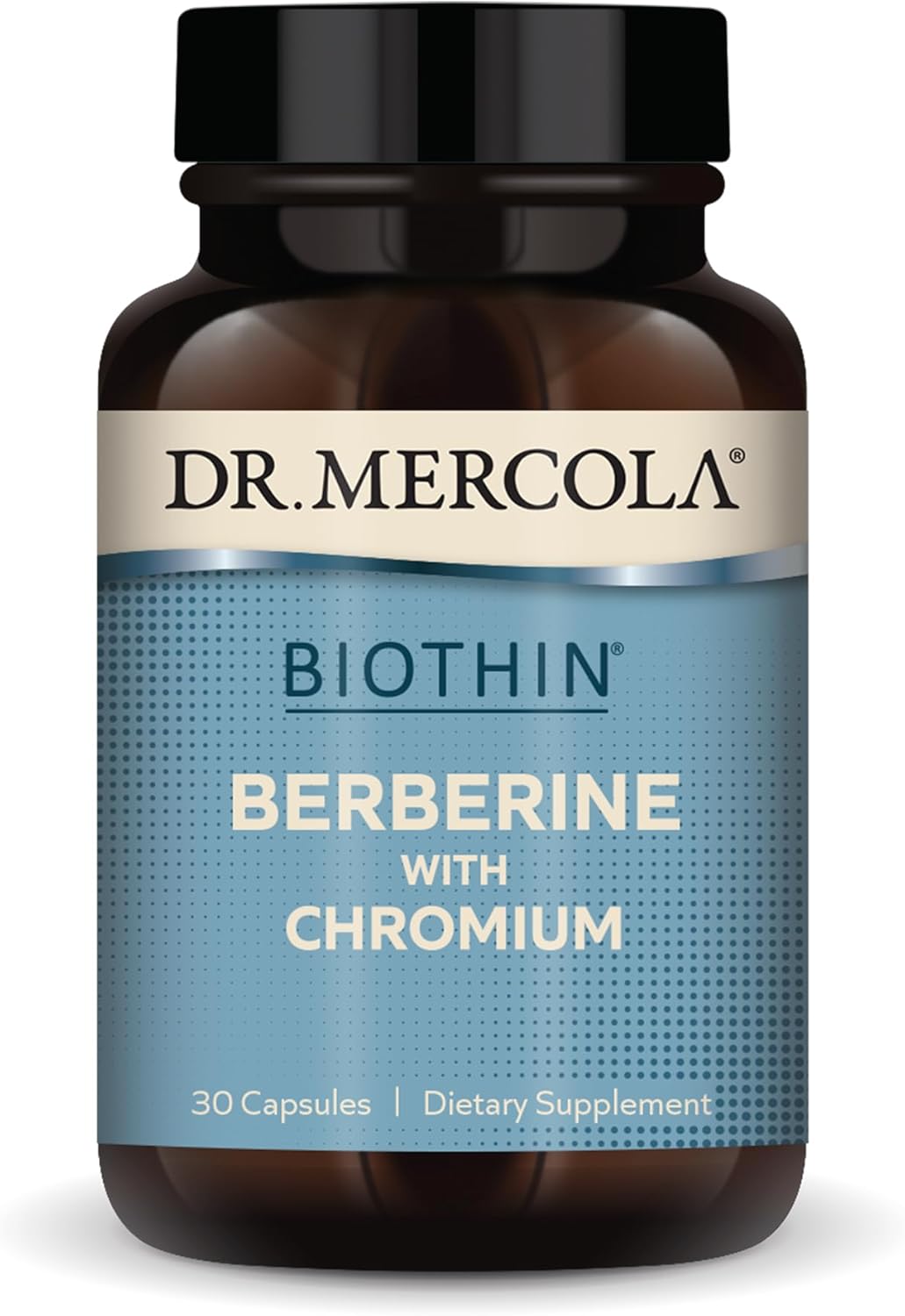 Mercola Biothin Berberine with Chromium Capsules - 30 Servings for Healthy Metabolism, Non-GMO Dietary Supplement