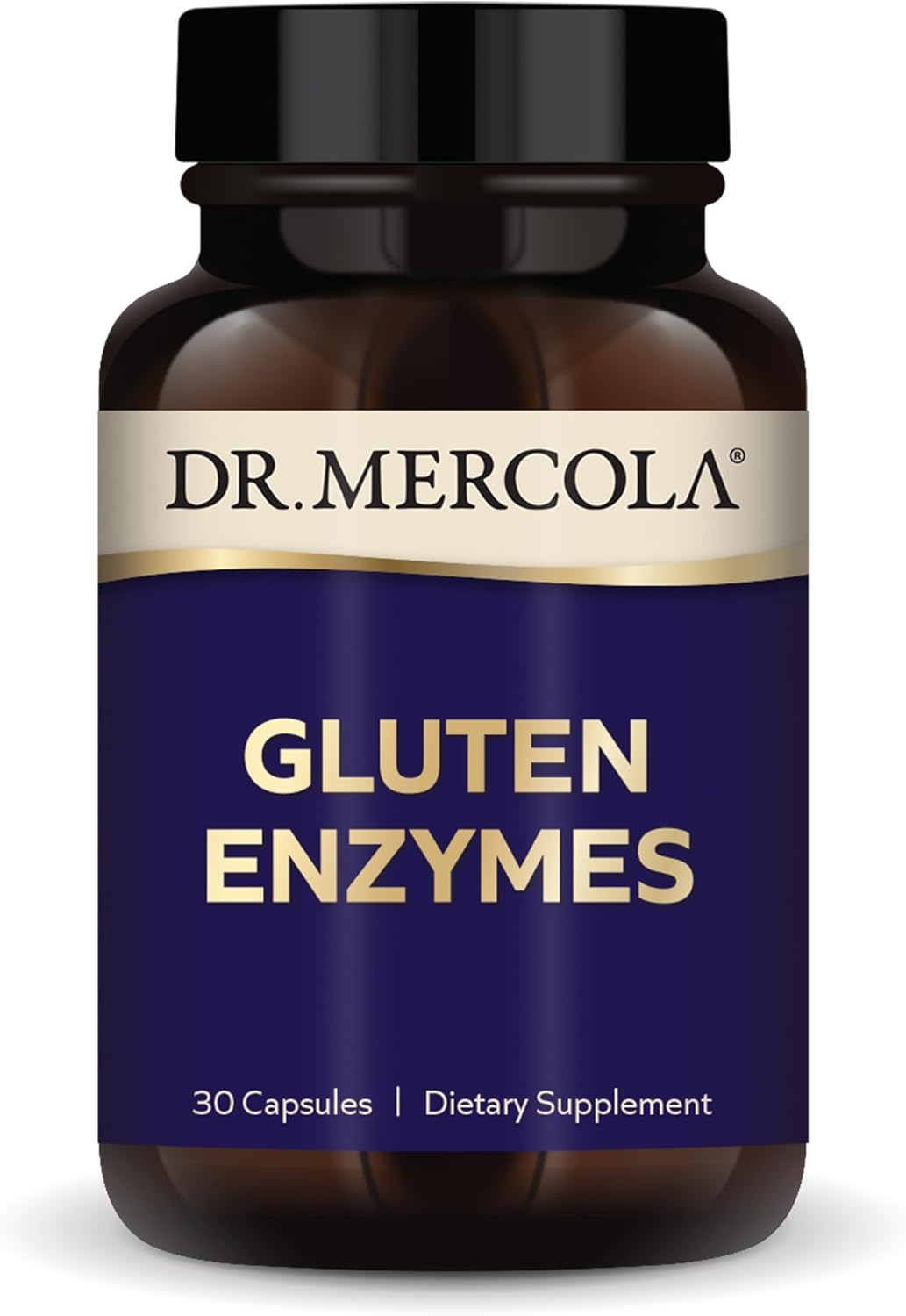 Mercola Gluten Enzymes 30 Capsules - Non-GMO, Gluten & Soy Free Dietary Supplement