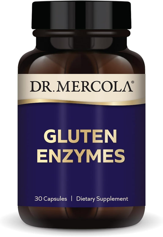 Mercola Gluten Enzymes 30 Capsules - Non-GMO, Gluten & Soy Free Dietary Supplement