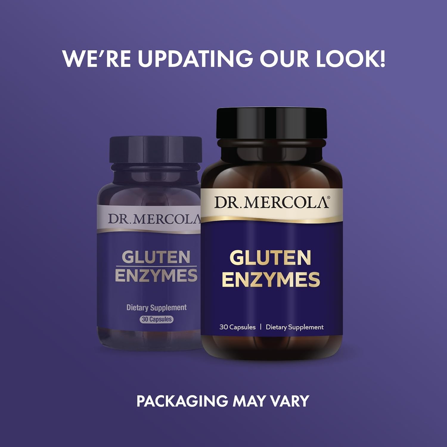 Mercola Gluten Enzymes 30 Capsules - Non-GMO, Gluten & Soy Free Dietary Supplement