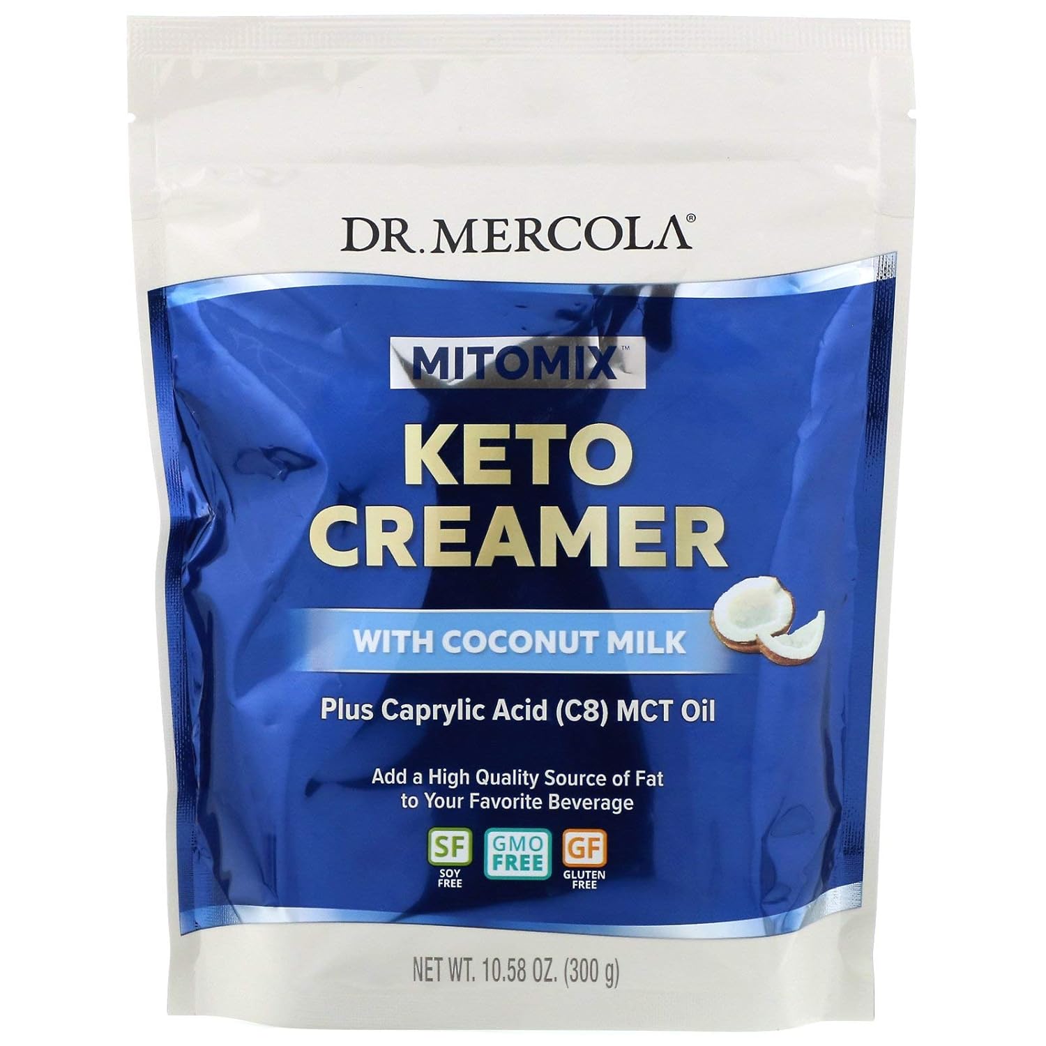 Mercola MITOMIX Keto Creamer with Coconut Milk - 15 Servings, MCT Oil, Non-GMO, Gluten & Soy-Free