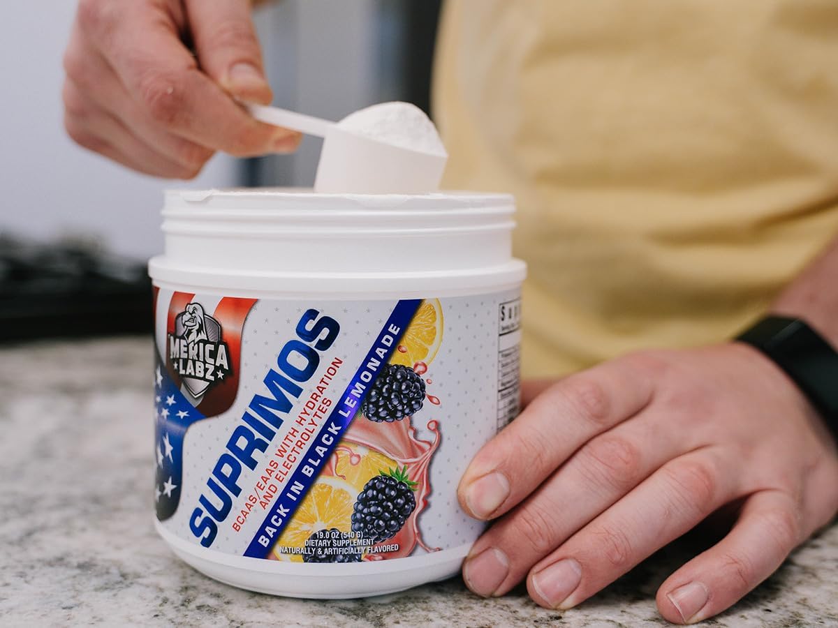 Merica Labz Suprimos BCAA/EAA Supplement with Electrolytes - Enhance Performance and Endurance - 30 Servings