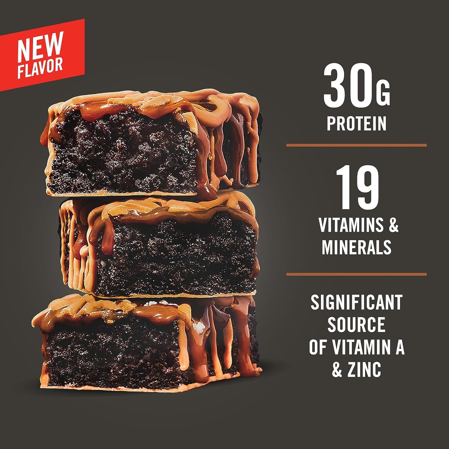 MET-Rx Big 100 Salted Caramel Brownie Crunch Protein Bars, 30g Protein, Meal Replacement, 9 Count, 3.52 Oz - Pack of 9
