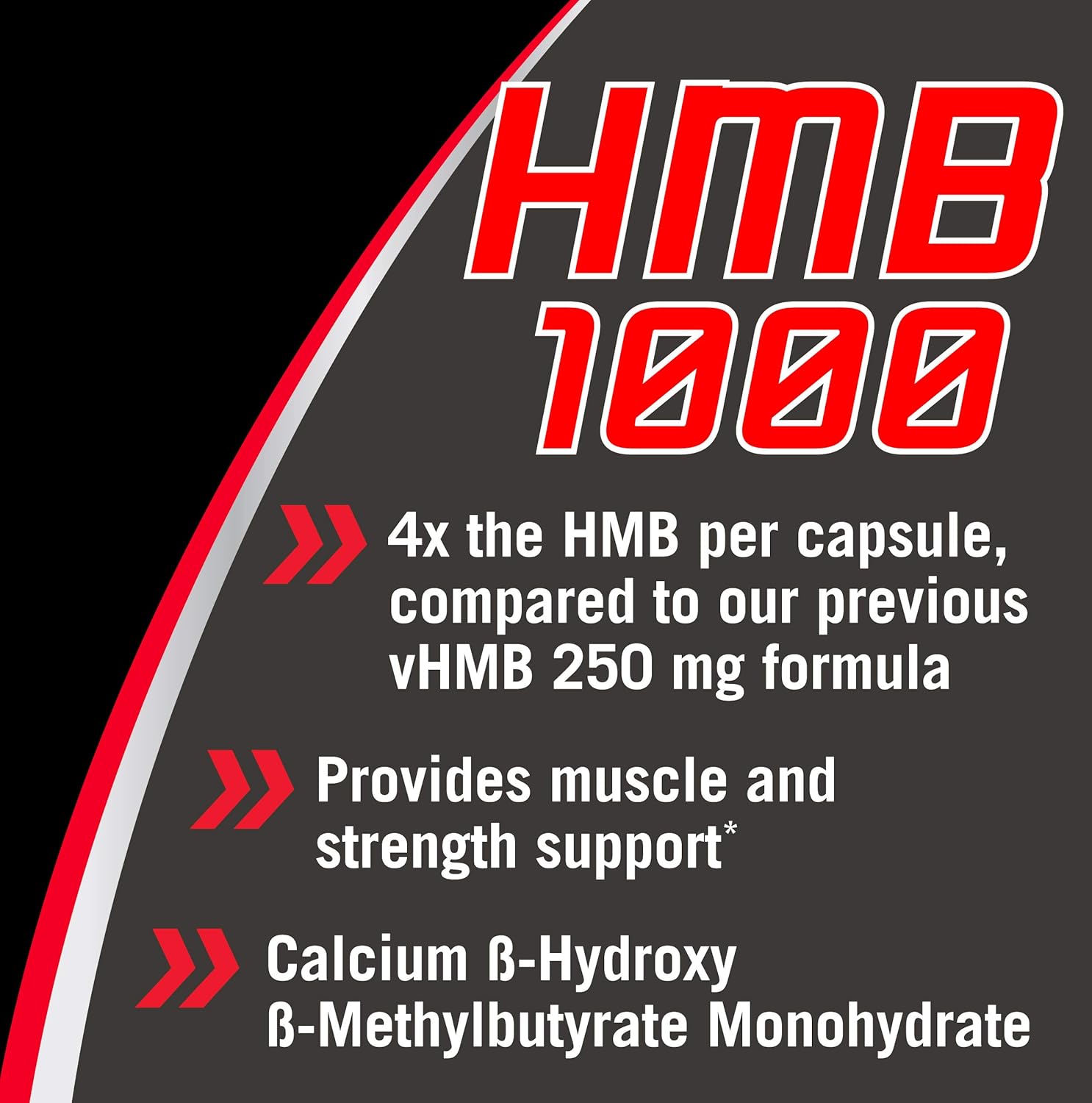 MET-Rx HMB 1000 Capsules - 90 Count Dietary Supplement for Fitness & Muscle Growth