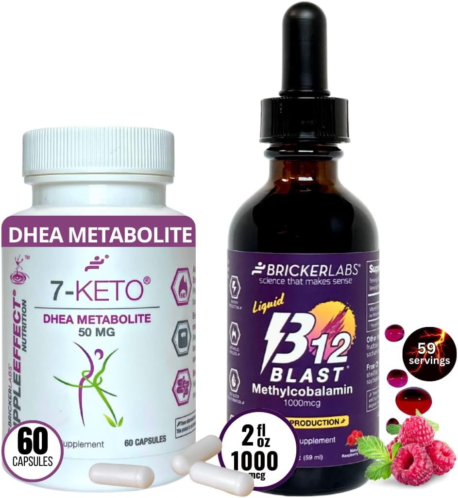 MetaboBoost Duo: 7-Keto DHEA Fat-Burning Support & B12 Blast Energy Vitamins