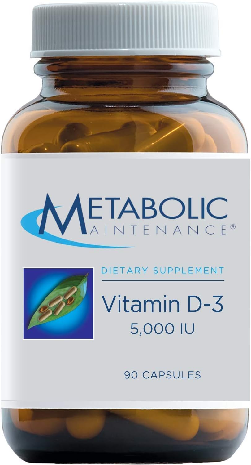 Metabolic Maintenance 2-Product Set: Vitamin D-3 5000 IU + Buffered Vitamin C with Bioflavonoids - Bone, Immune, Mood, Cardiovascular Support - 90 Capsules Each