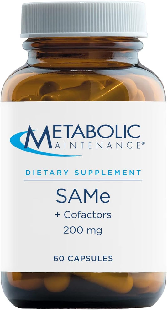 Metabolic Maintenance Same + CoFactors Supplement - Supports Neurotransmitter, Methylation, and Mood - 200mg (60 Capsules)