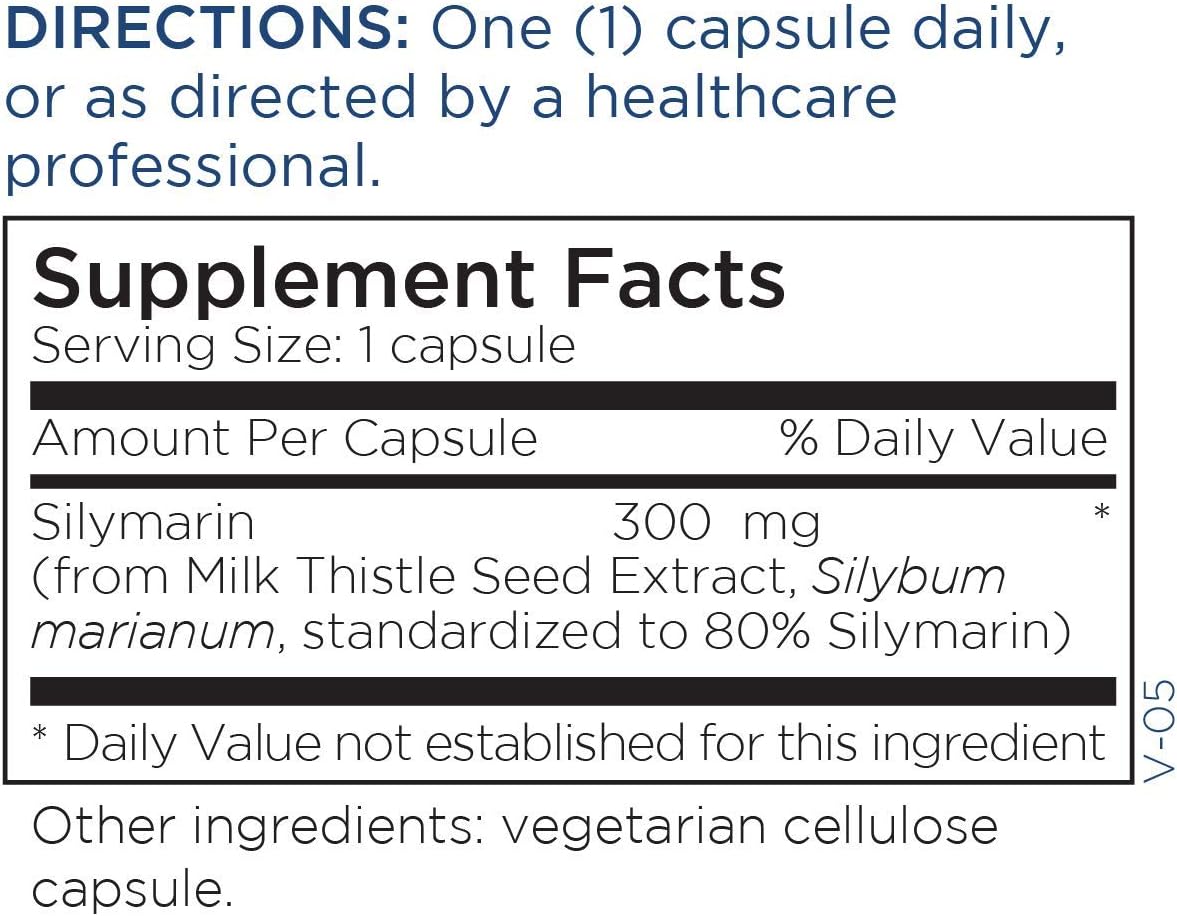 Metabolic Maintenance Silymarin Milk Thistle Supplement - 300mg for Liver Health - Daily Liver Support + Detox - 180 Capsules
