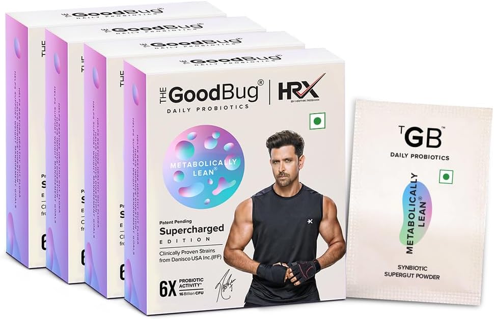 Metabolically Lean L-Carnitine Probiotic & Prebiotic Synbiotic Powder for Gut Health, 60 Day Supply