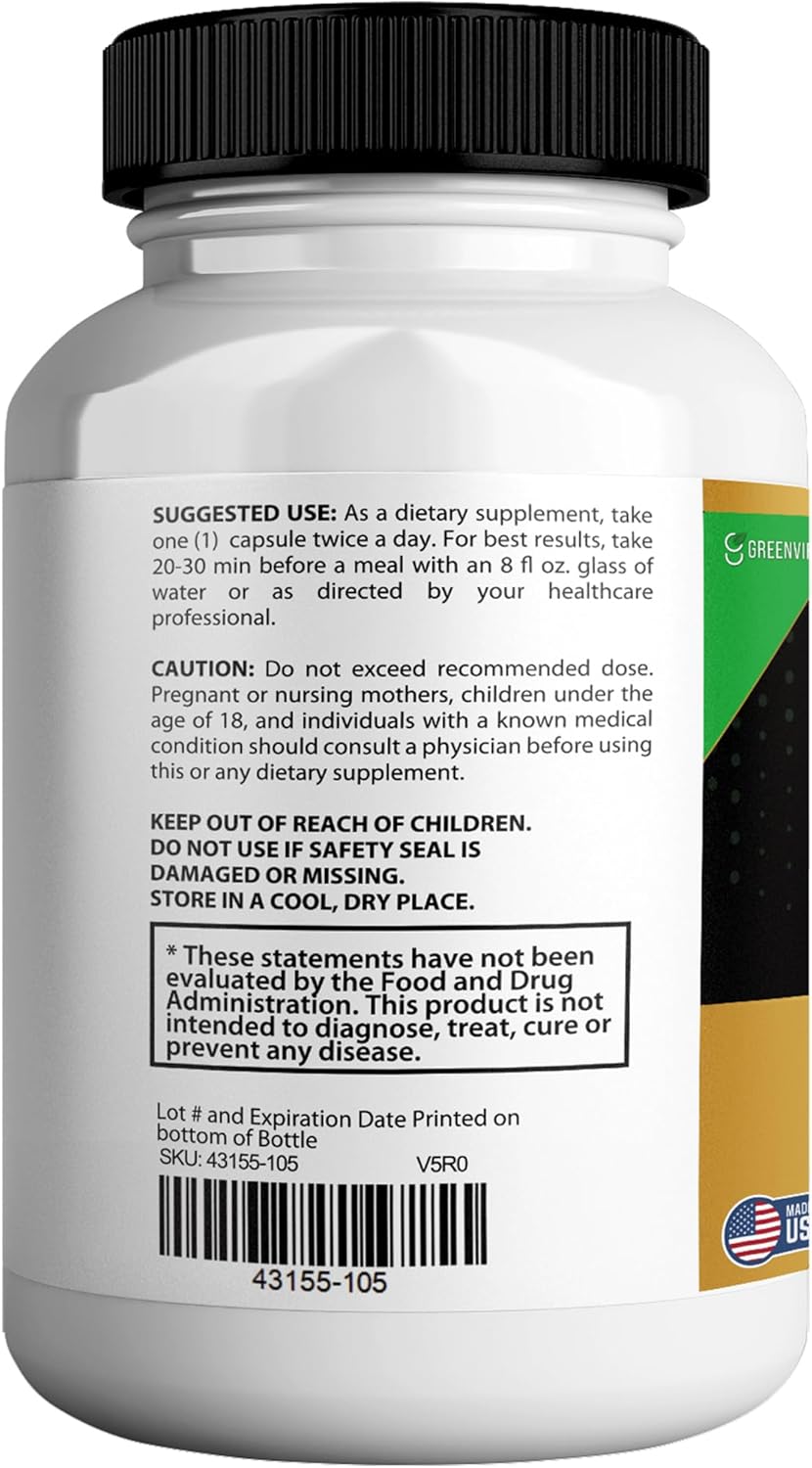 Metabolism Support & Energy Boost Supplement - Green Tea & Coffee Bean Extract Capsules (2 Pack)