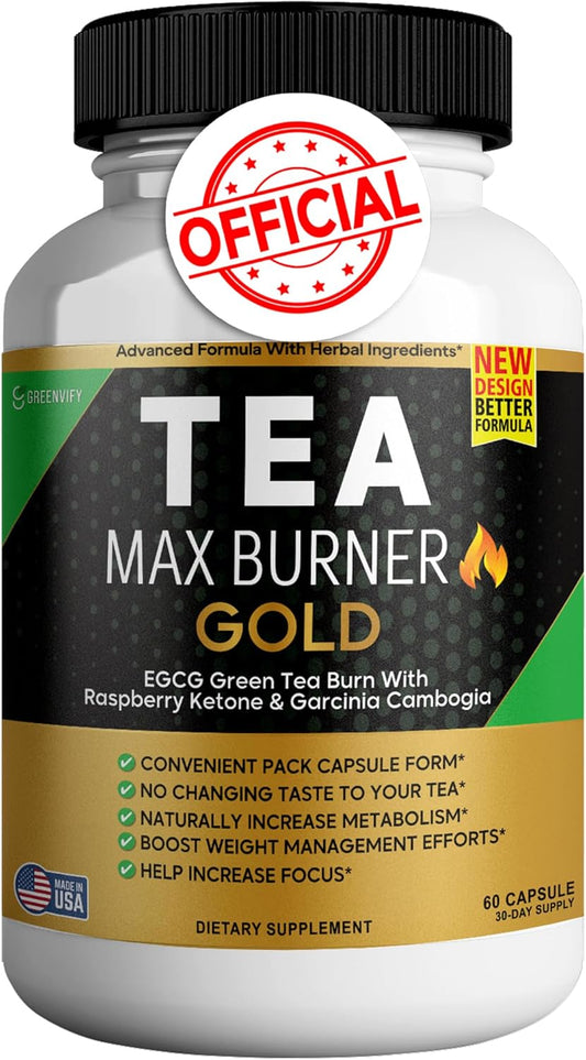 Metabolism Support & Natural Energy Boost with Green Tea & Coffee Extract, Antioxidant-Rich Supplement - 60 Capsules
