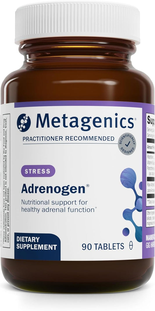 Metagenics Adrenogen - Raw Adrenal Complex for Hormone Balance - B Vitamins & PABA - Non-GMO - Gluten-Free - 90 Tablets