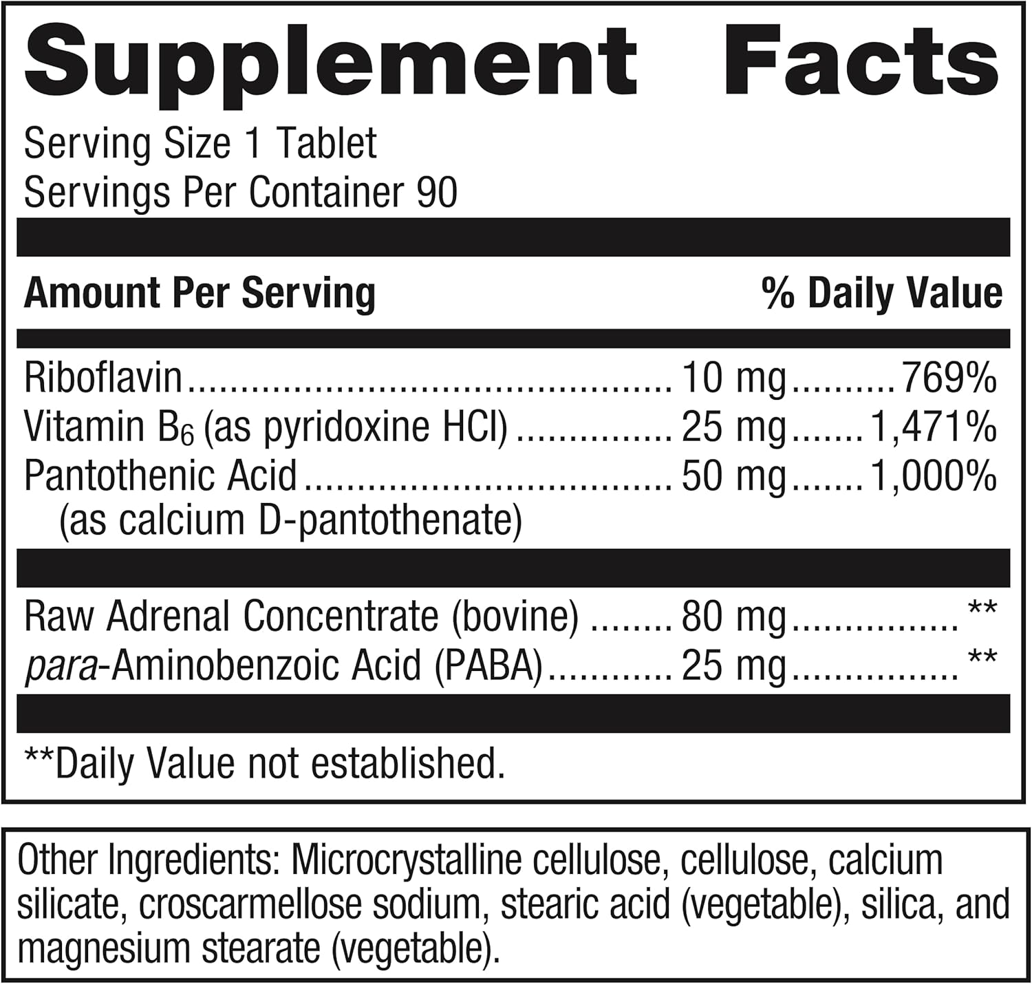 Metagenics Adrenogen - Raw Adrenal Complex for Hormone Balance - B Vitamins & PABA - Non-GMO - Gluten-Free - 90 Tablets
