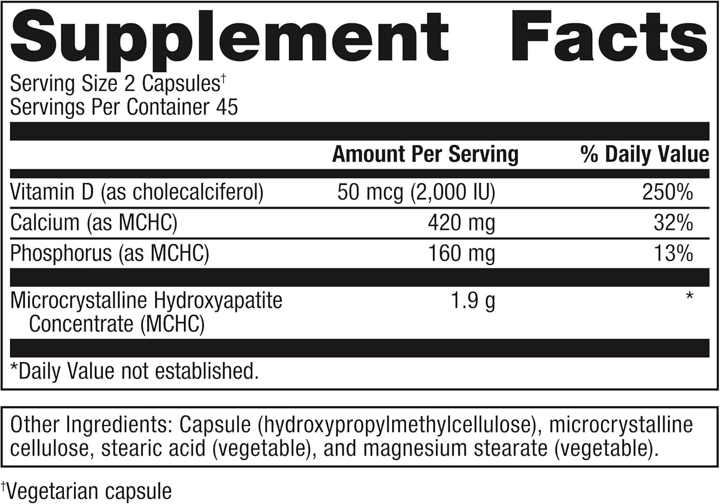 Metagenics Bone Builder Plus Capsules with MCHC, High-Absorption Vitamin D, Calcium, and Phosphorus - Non-GMO & Gluten-Free - 90 Count
