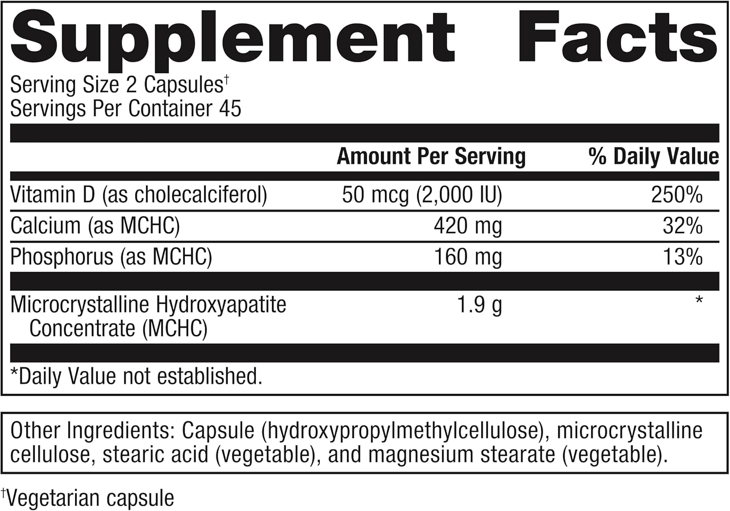 Metagenics Bone Builder Plus Capsules with MCHC, High-Absorption Vitamin D, Calcium, and Phosphorus - Non-GMO & Gluten-Free - 90 Count