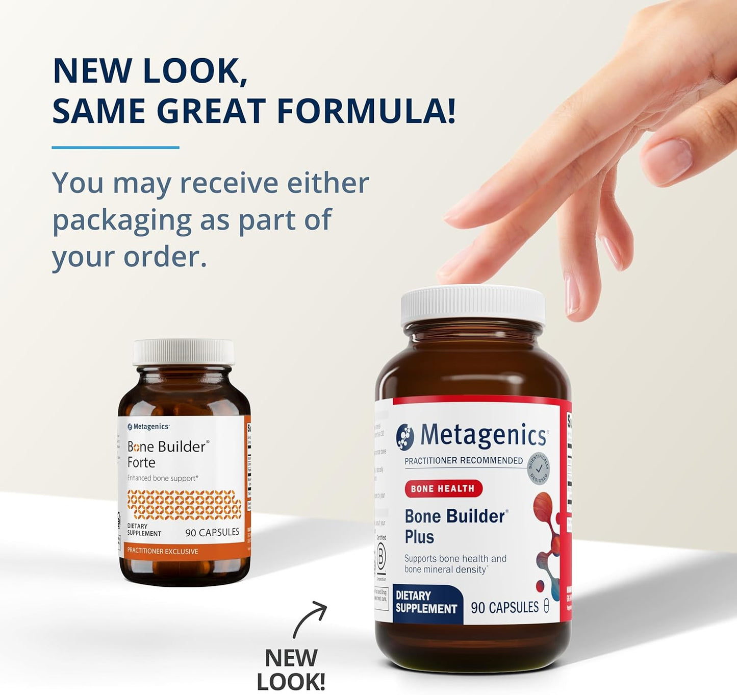 Metagenics Bone Builder Plus Capsules with MCHC, High-Absorption Vitamin D, Calcium, and Phosphorus - Non-GMO & Gluten-Free - 90 Count