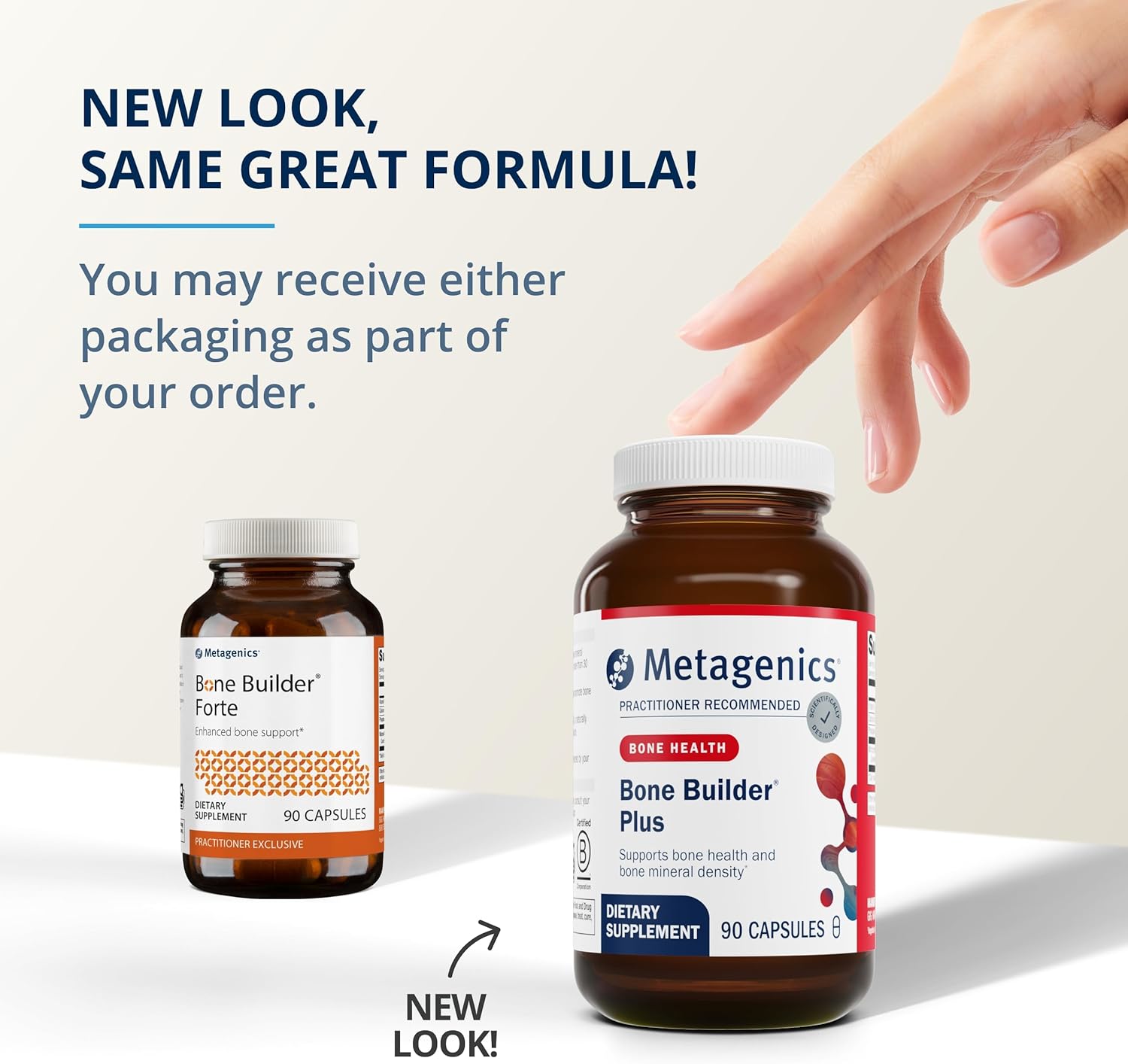 Metagenics Bone Builder Plus Capsules with MCHC, High-Absorption Vitamin D, Calcium, and Phosphorus - Non-GMO & Gluten-Free - 90 Count