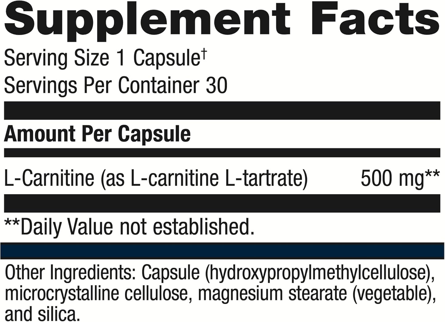 Metagenics L-Carnitine Amino Acid Supplement for Fat Metabolism - 30 Servings