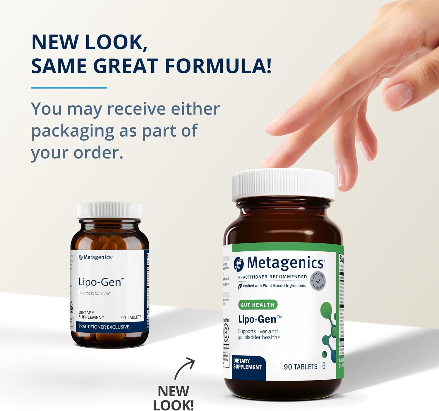 Metagenics Lipo-Gen Liver Support Supplement with Amino Acids and Vitamin B12 - Non-GMO, Gluten-Free, Vegetarian - 90 Tablets