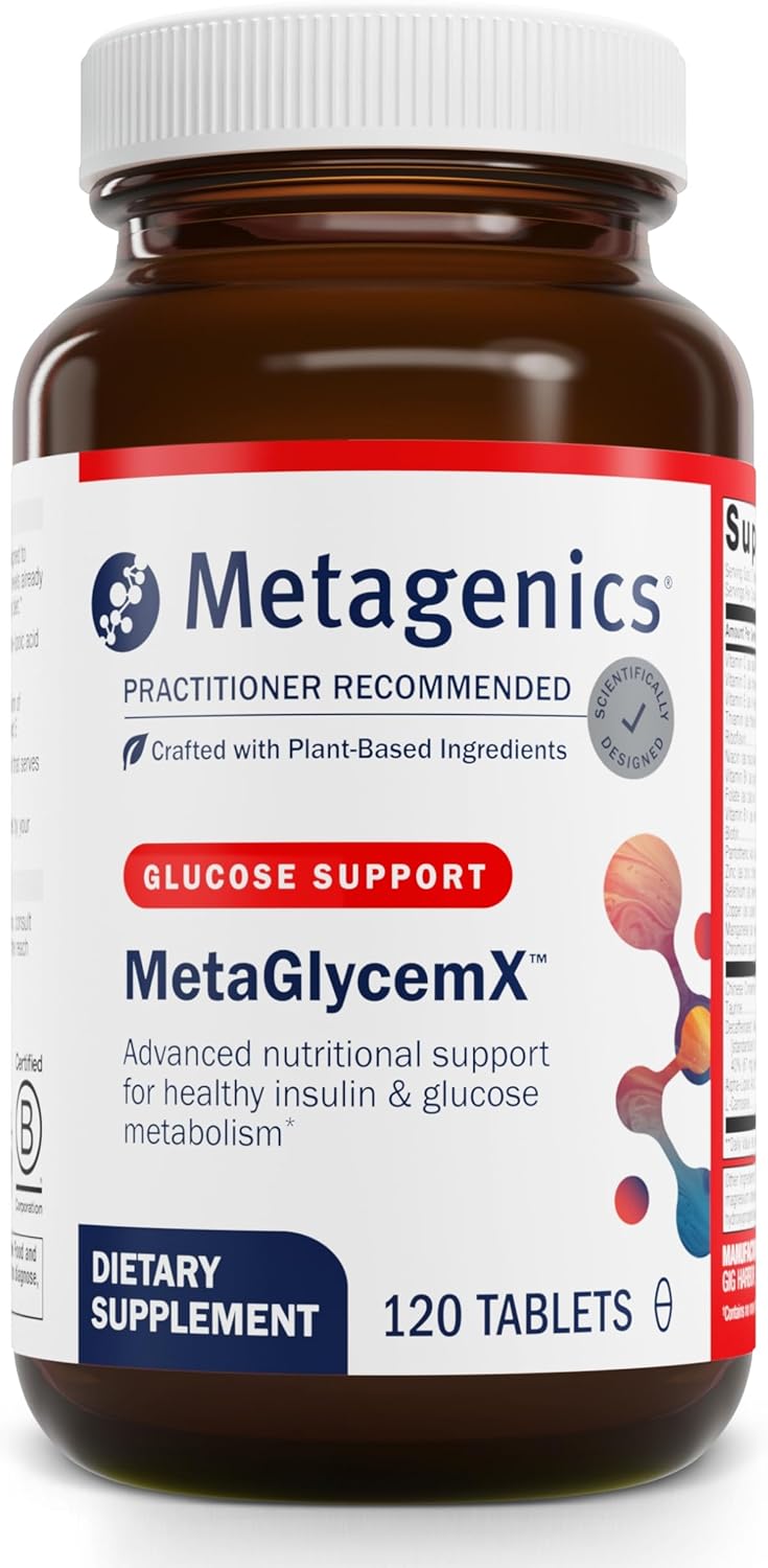 Metagenics MetaGlycemX Capsules - 100 mg Alpha-Lipoic Acid - Promotes Healthy Carbohydrate Metabolism - Antioxidant Boost - Green Tea Extract - 120 Count - Non-GMO & Gluten-Free