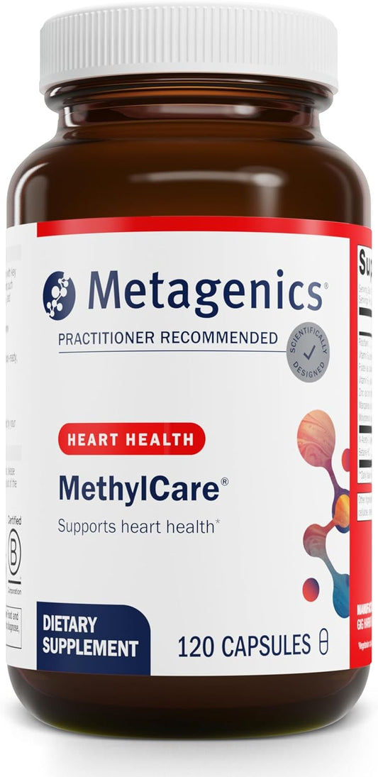 Metagenics MethylCare Supplement - Supports Homocysteine Metabolism & Methylation - 1,330 mcg DFE Folate - Non-GMO & Gluten-Free - 120 Capsules