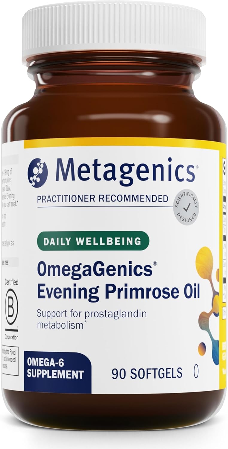 Metagenics OmegaGenics Evening Primrose Oil Softgels - Supports Cellular Health & Prostaglandin Metabolism - Non-GMO & Gluten-Free - 90 Count