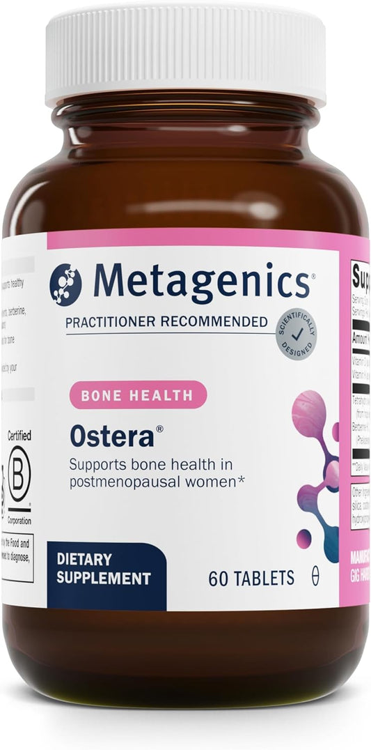 Metagenics Ostera Bone Support Supplements for Women - Vitamins D & K, Berberine Hydrochloride & Skrms - Non-GMO, Gluten-Free - Postmenopausal Women - 60 Tablets
