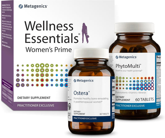 Metagenics Ostera, PhytoMulti Without Iron, Wellness Essentials Women's Prime - Bundle Pack of 3 - 150 Tablets Total