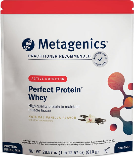 Metagenics Perfect Protein Whey Vanilla - 30 Servings - High-Quality Whey Isolate & Hydrolyzed Protein