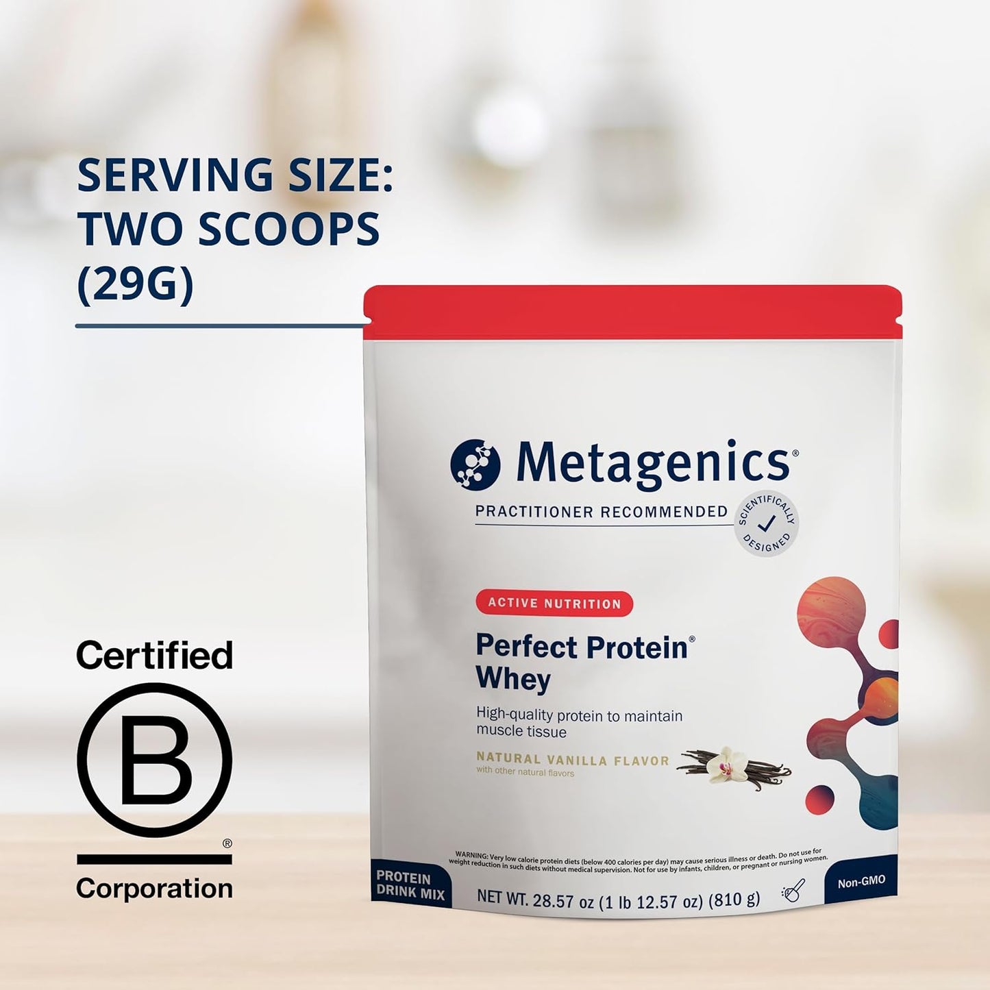 Metagenics Perfect Protein Whey Vanilla - 30 Servings - High-Quality Whey Isolate & Hydrolyzed Protein