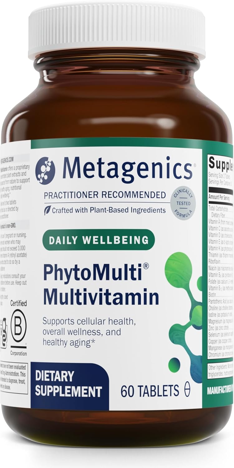 Metagenics PhytoMulti Multivitamin - Iron-Free Daily Health & Anti-Aging Support - 60 Tablets with Essential Nutrients
