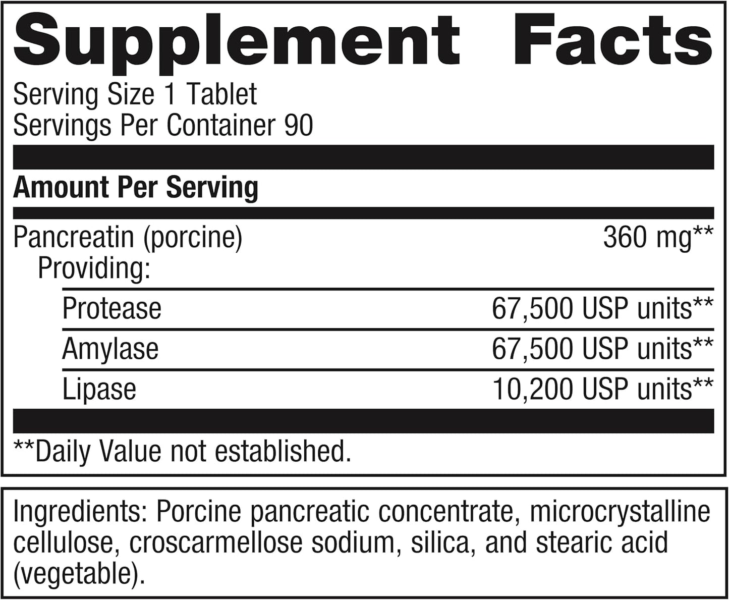 Metagenics SpectraZyme Pancreatic Enzymes - Digestion Supplement - Non-GMO & Gluten-Free - 90 Tablets