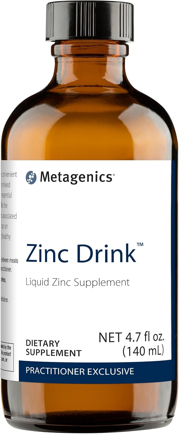 Metagenics Zinc Sulfate Trace Mineral Drink - Immune System & Enzyme Support - Non-GMO, Gluten-Free, Vegetarian - 4.7 fl oz