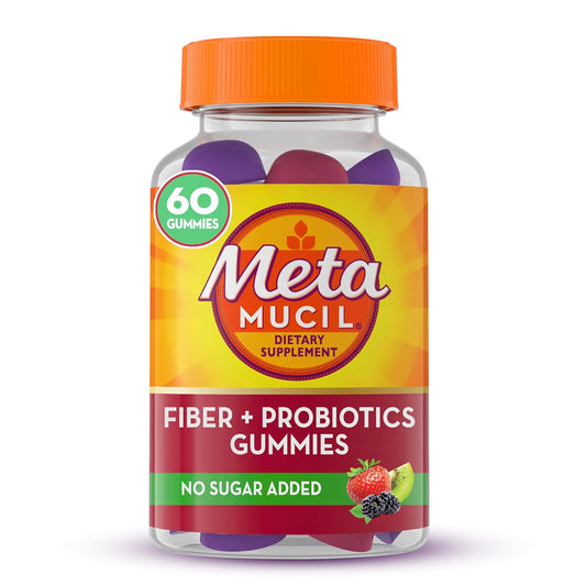 Metamucil Fiber Plus Probiotics - Strawberry Kiwi Blackberry, 60 Count for Digestive Health