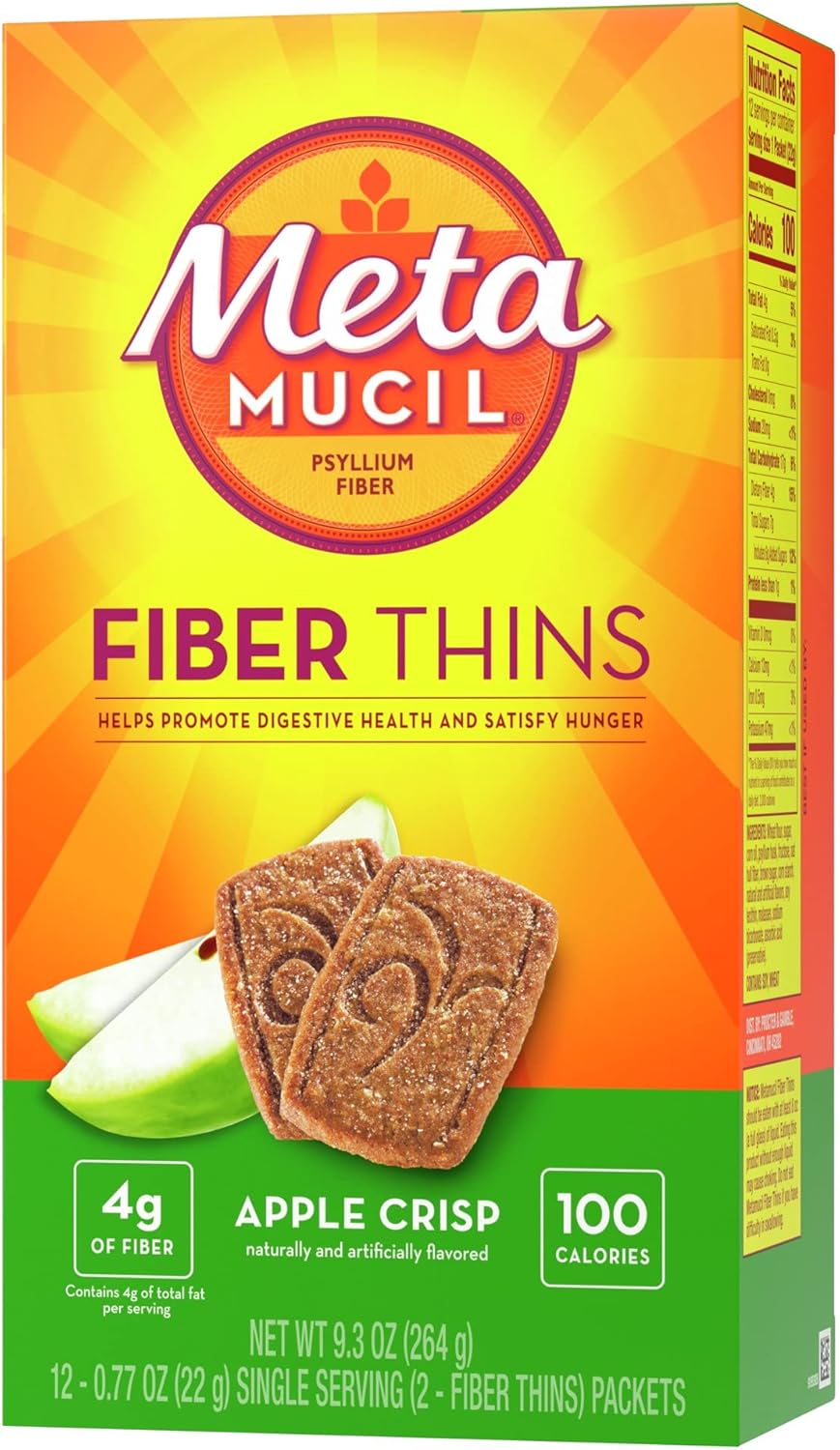 Metamucil Fiber Wafers Apple Crisp Packets - 2 Count - Digestive Health Supplement