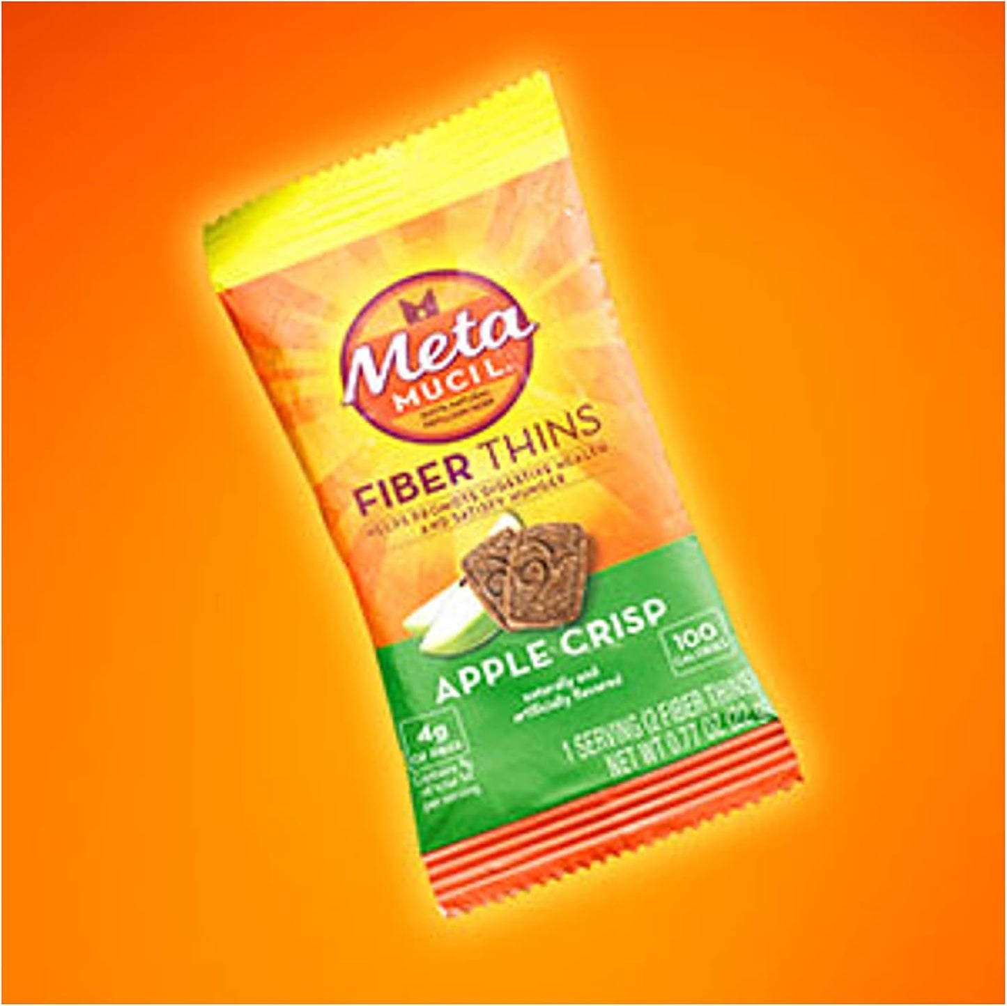 Metamucil Fiber Wafers Apple Crisp Packets - 2 Count - Digestive Health Supplement