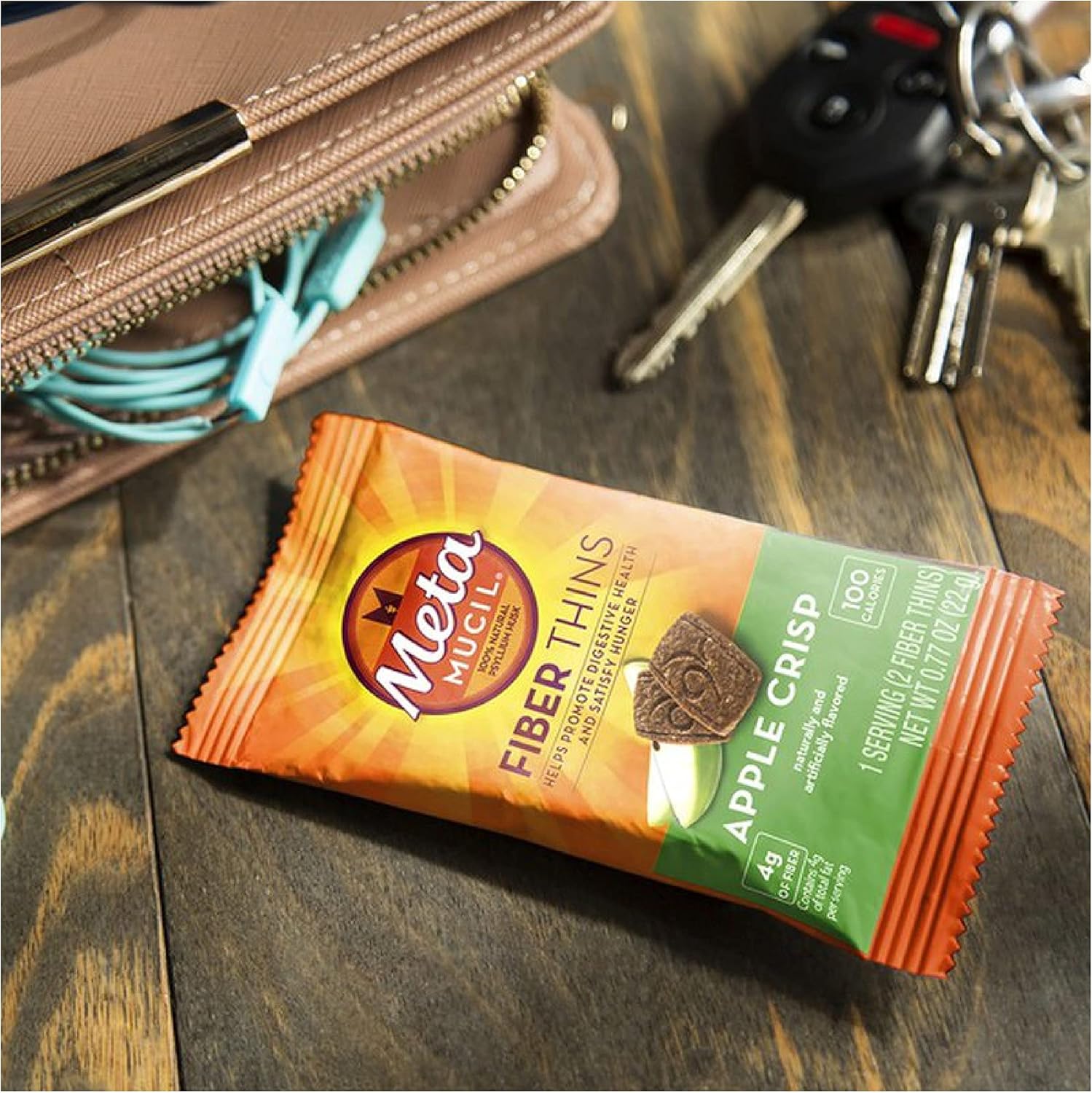 Metamucil Fiber Wafers Apple Crisp Packets - 2 Count - Digestive Health Supplement