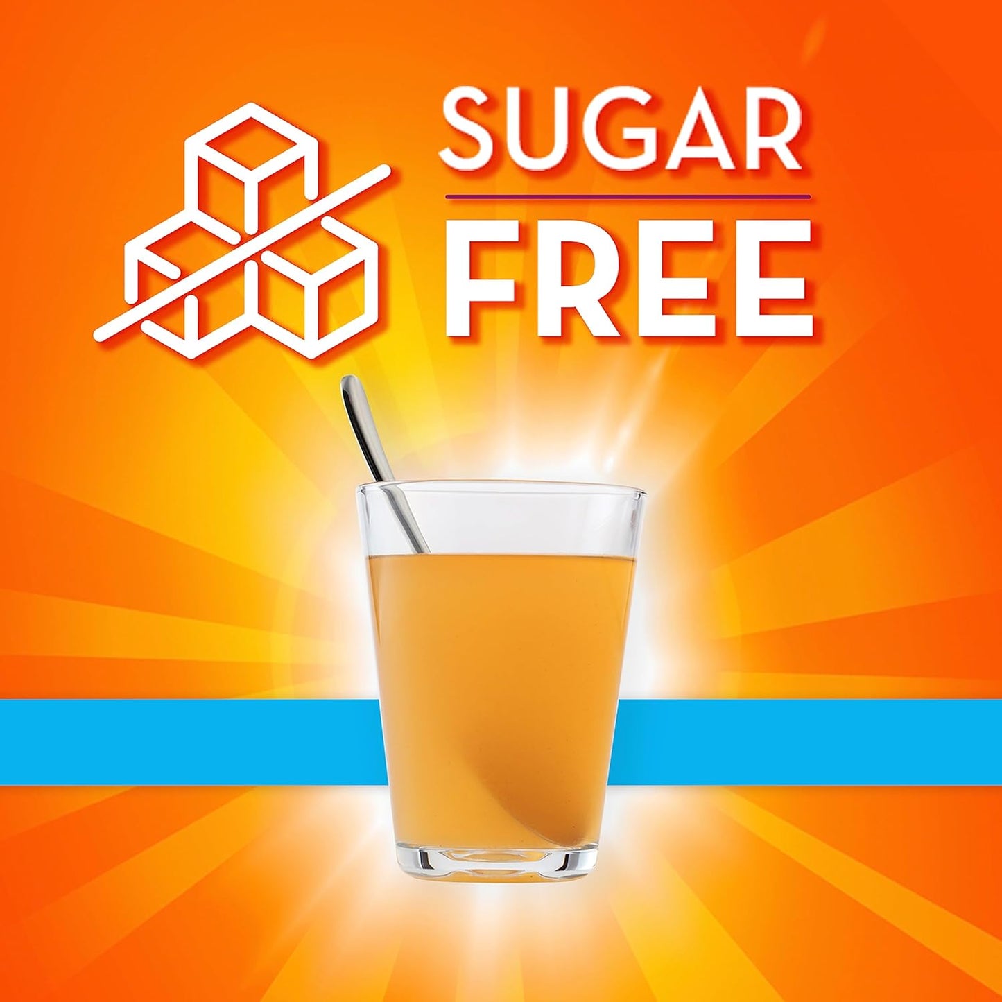 Metamucil On-The-Go Sugar-Free Orange Fiber Drink Packets for Digestive Health - 44 Pack.