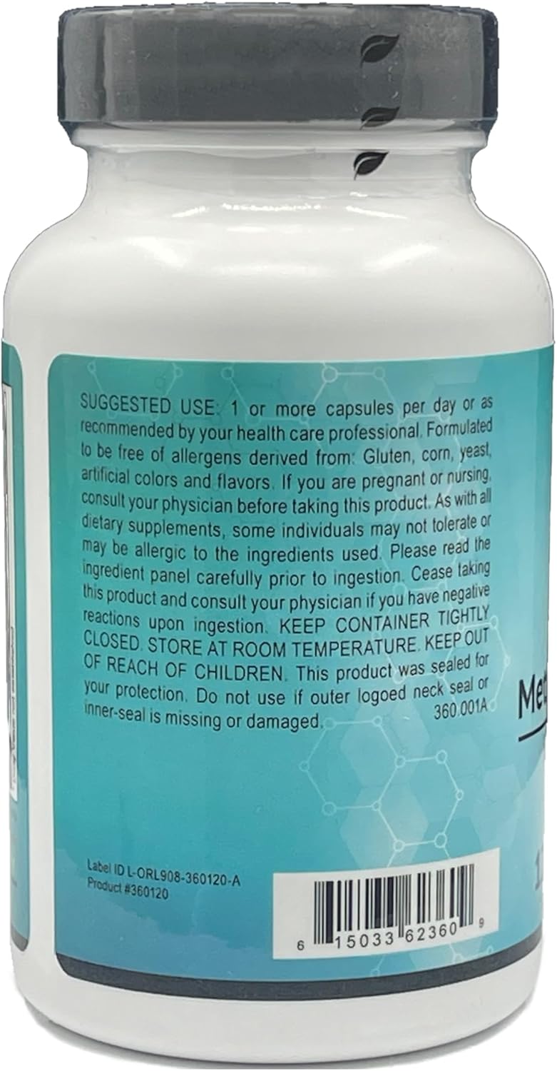 Methyl-B Complete - Essential Methylated B Vitamins for Energy Production and Overall Health 120-Capsules