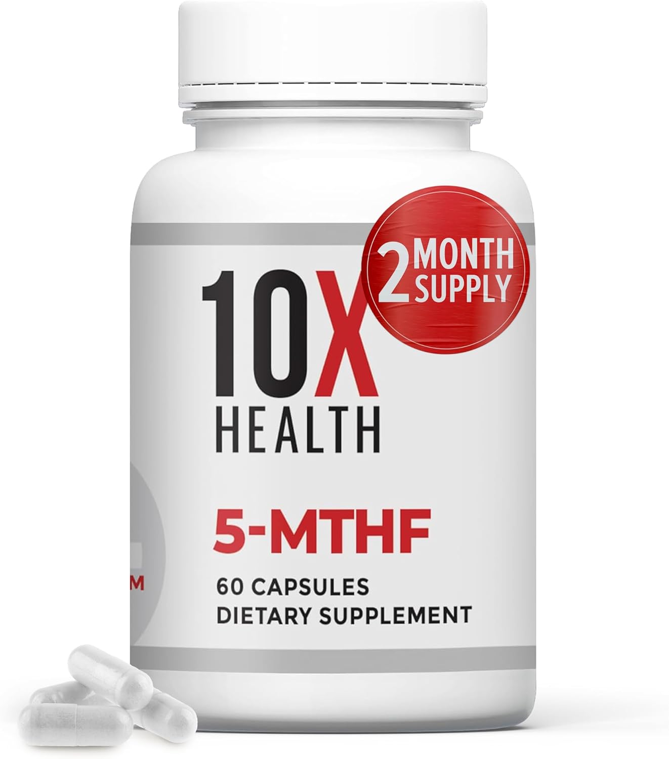 Methylated Multivitamin with Methylfolate & Magnesium for Brain and Heart Health - 5-MTHF Supplement - 60 Capsules
