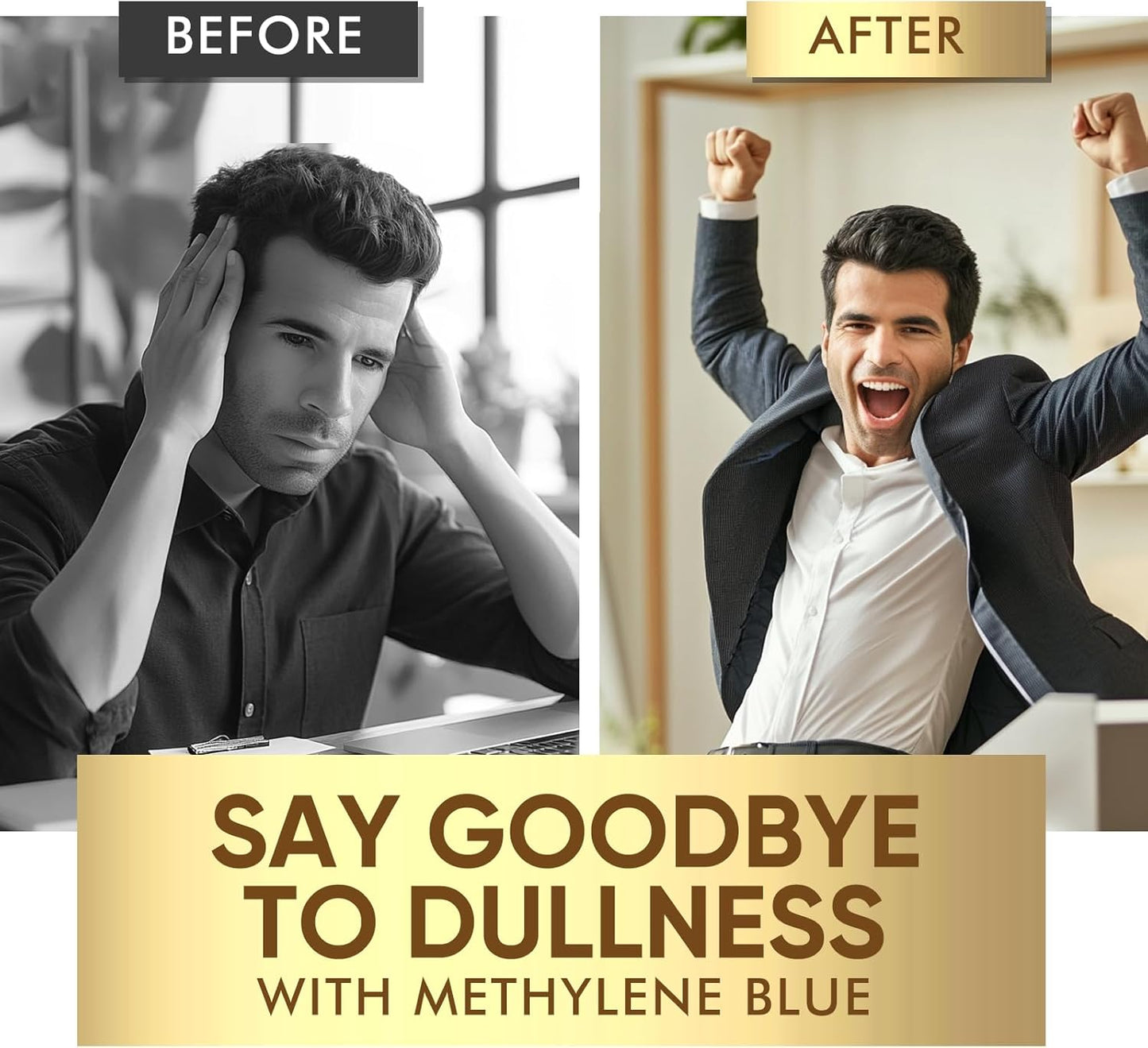 Methylene Blue 1% USP Grade Brain Supplement for Humans - 2 OZ Bottle, Third-Party Tested, No Formaldehyde