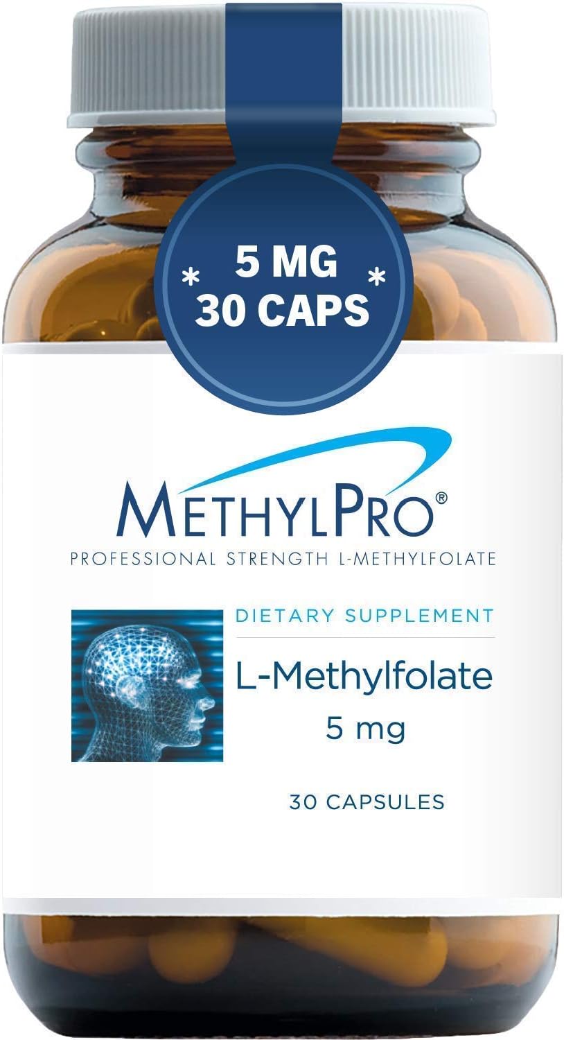 MethylPro 2-Product Set: L-Methylfolate for Mood & Homocysteine Support + Immune Boost (2 Bottles, 30 Capsules)