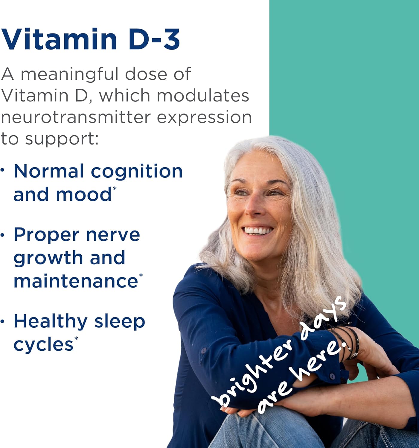 MethylPro Vitamin D3 5000 IU Capsules for Brain Health - Supports Nutrition and L-Methylfolate - 90 Capsules