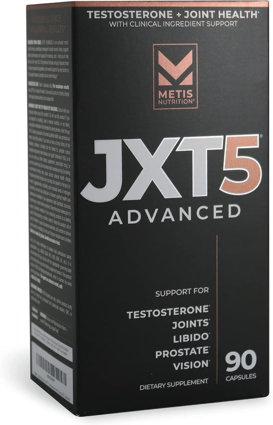 METISNutrition JXT5 Men's Health Supplement - 5-in-1 Joint, Libido, Prostate, Vision Support - Test Boost, Energy (90 Capsules)