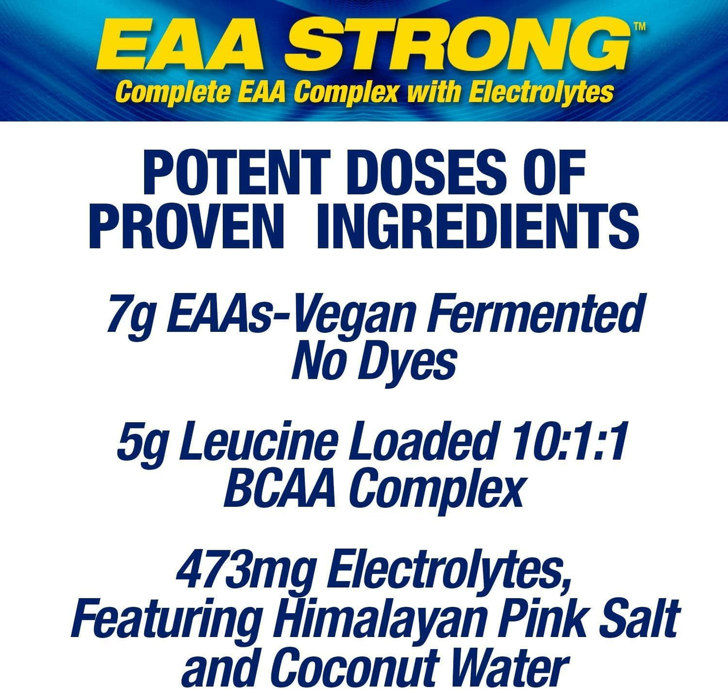MHP EAA Strong Amino Acid Supplements with BCAAs, Electrolytes - Blue Raspberry (1.2 lb)