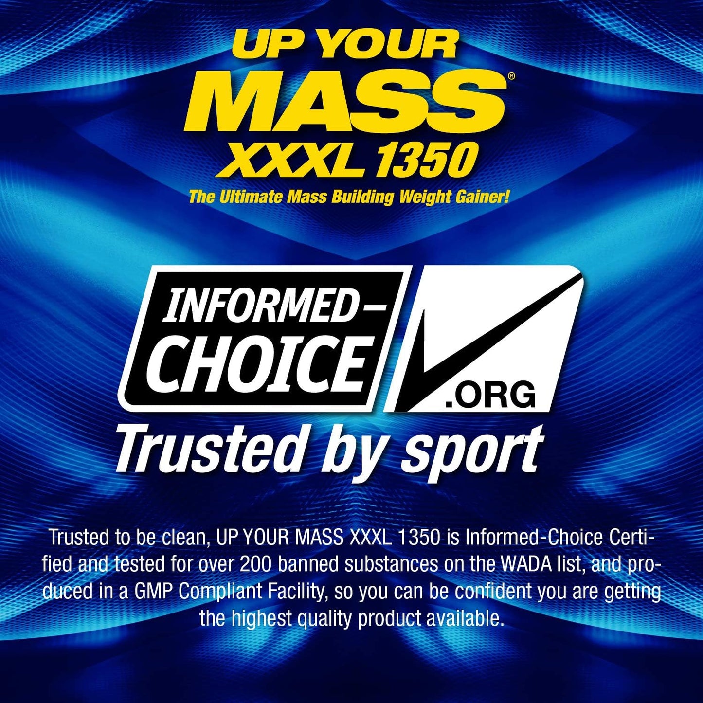 MHP UYM XXXL 1350 Mass Building Weight Gainer - 50g Protein, High Calorie, 11g BCAAs - Milk Chocolate - 8 Servings
