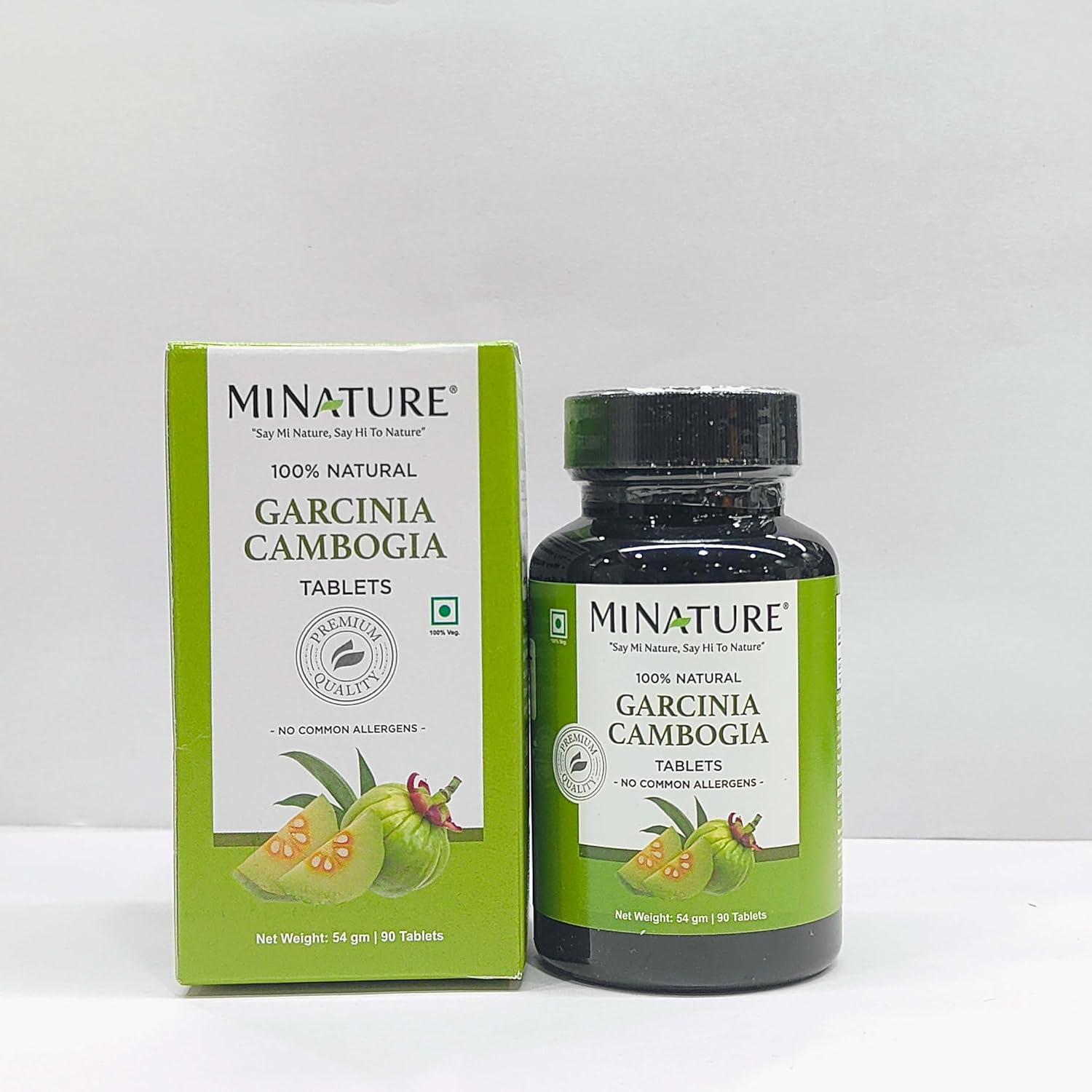 mi Nature Garcinia Cambogia Tablets - Pure & Natural 500mg Powder Tablet | Non-GMO, Vegan, Gluten-Free | 90 Tablets, 45 Days Supply | Chemical & Preservative-Free